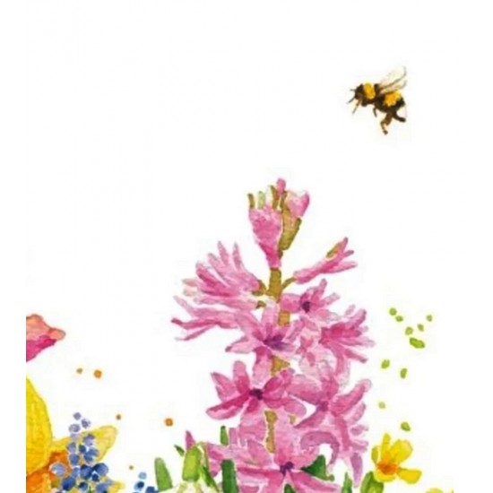 Pacote Com 20 Guardanapos De Papel 33x33cm Butterfly & Bee Napkin
